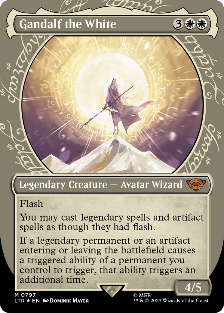 {R} Gandalf the White (Showcase) (Surge Foil) [The Lord of the Rings: Tales of Middle-Earth][LTR 797] - Misty Mountain Games
