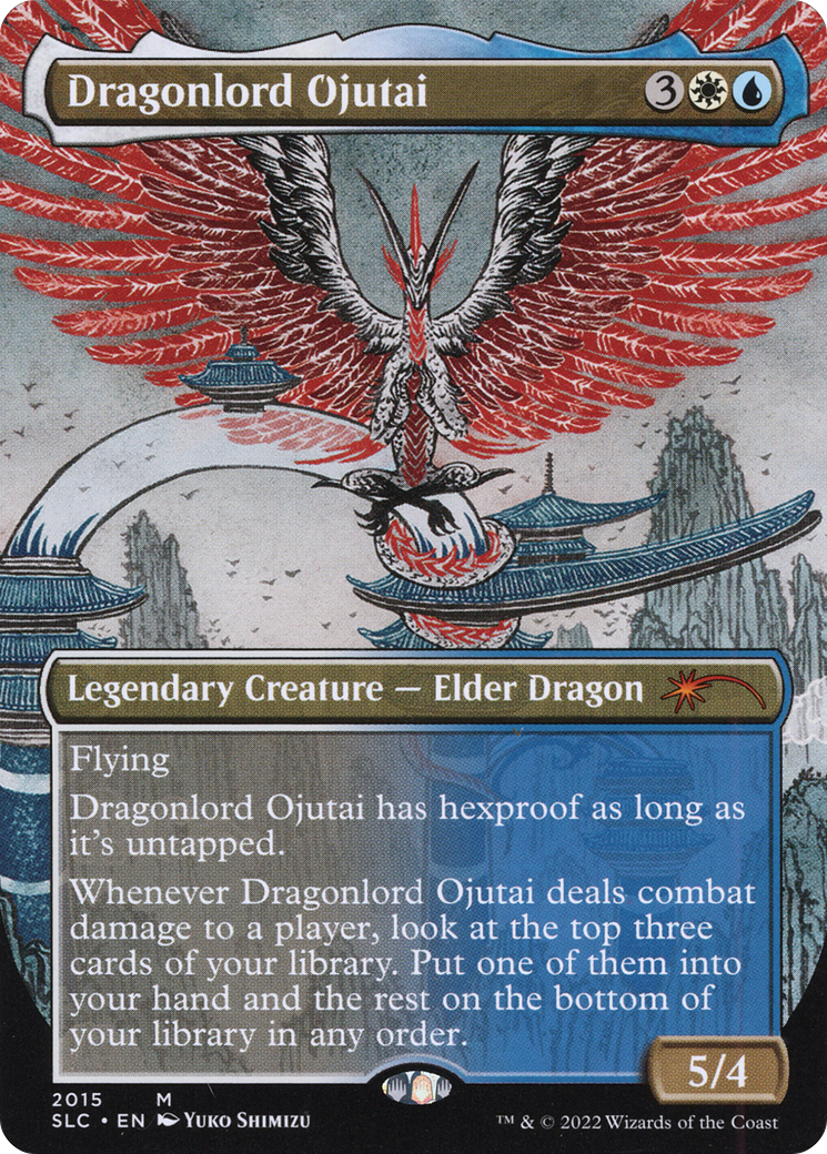 {R} Dragonlord Ojutai (Borderless) [Secret Lair 30th Anniversary Countdown Kit][SLC 2015]