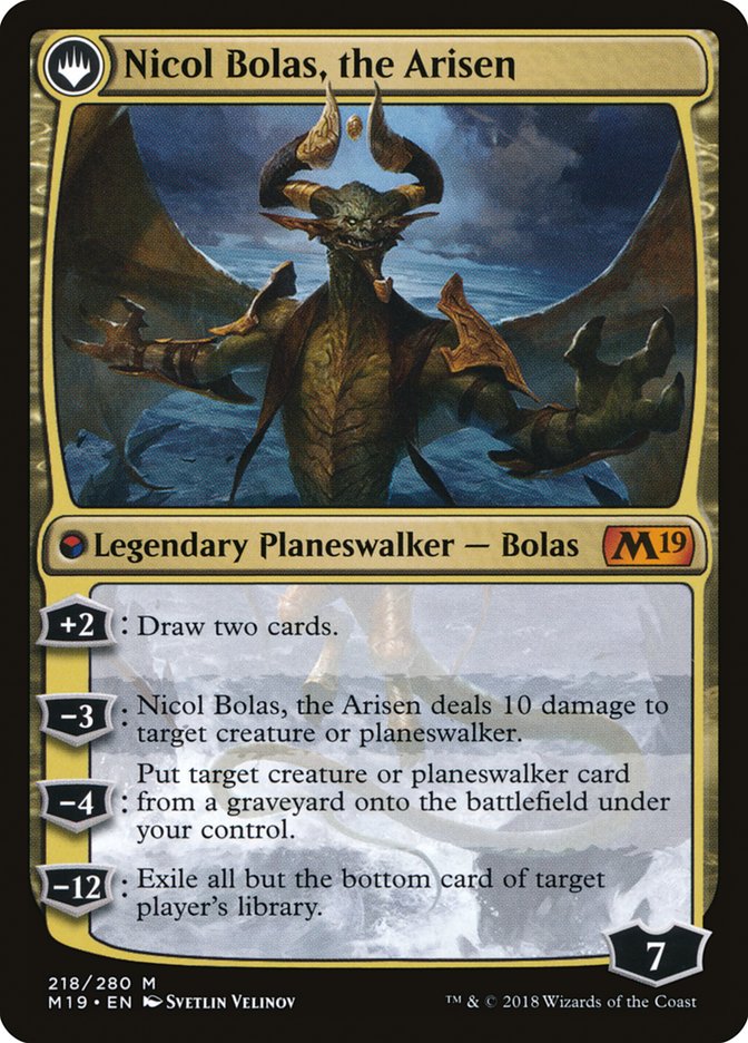 {R} Nicol Bolas, the Ravager // Nicol Bolas, the Arisen [Core Set 2019][M19 218] - Misty Mountain Games