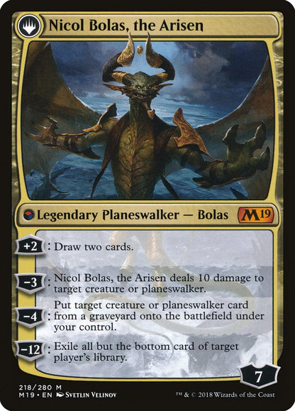 {R} Nicol Bolas, the Ravager // Nicol Bolas, the Arisen [Core Set 2019][M19 218] - Misty Mountain Games
