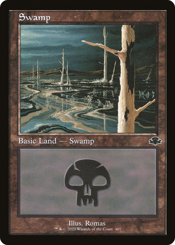 {B} Swamp (407) (Retro) [Dominaria Remastered][DMR 407]
