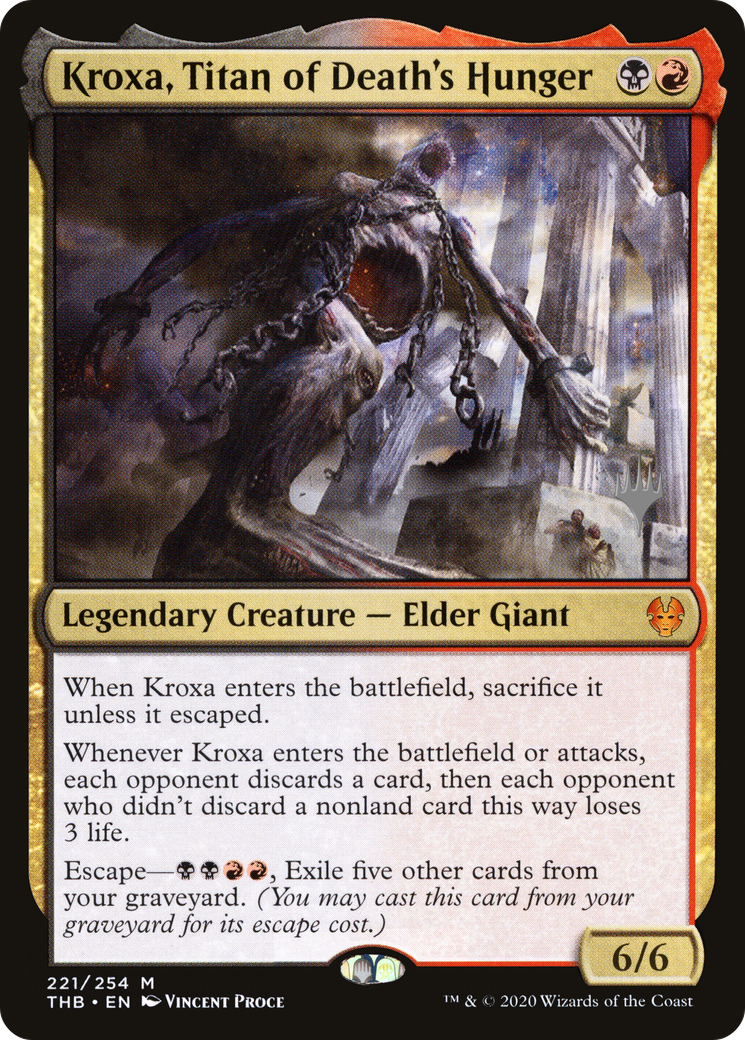 {R} Kroxa, Titan of Death's Hunger (Promo Pack) [Theros Beyond Death Promos][PP THB 221]