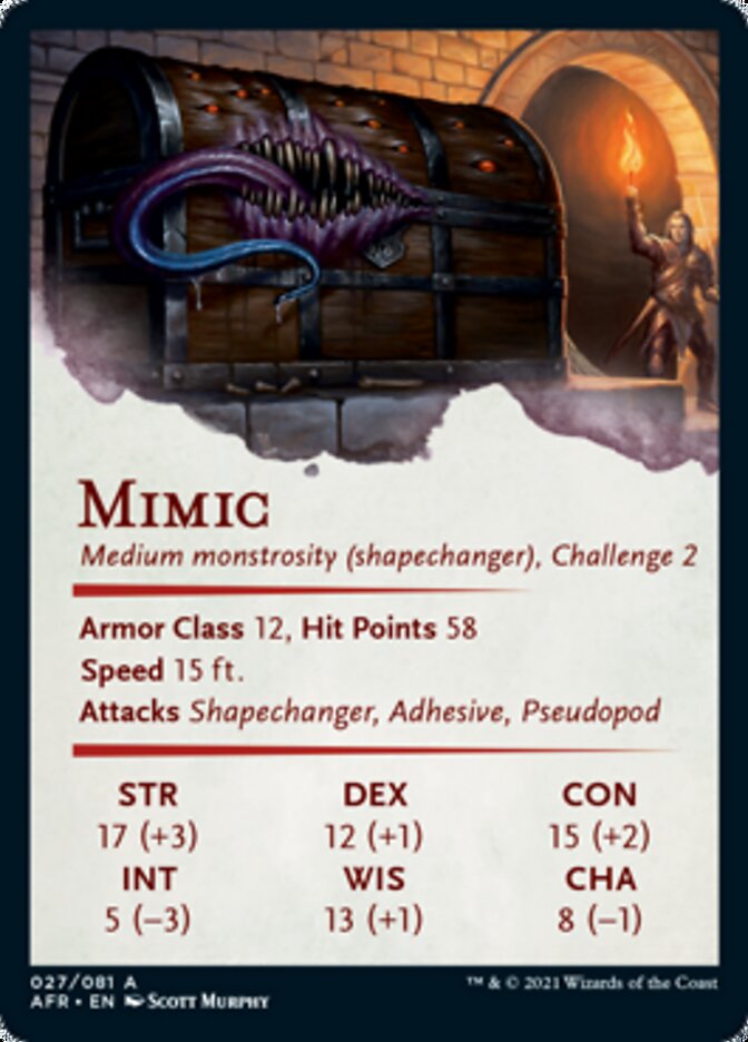 {A} Mimic Art Card [Dungeons & Dragons: Adventures in the Forgotten Realms Art Series][AAFR 027]