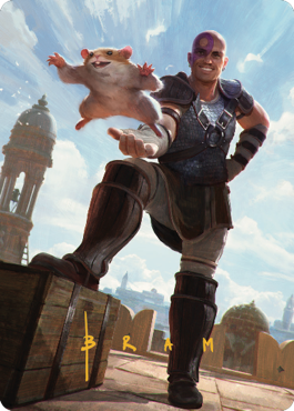 {A} Minsc & Boo, Timeless Heroes Art Card (72) (Gold-Stamped Signature) [Commander Legends: Battle for Baldur's Gate Art Series][GS ACLB 072]