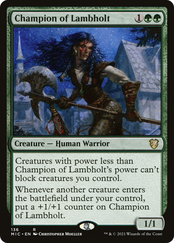 {R} Champion of Lambholt [Innistrad: Midnight Hunt Commander][MIC 136]