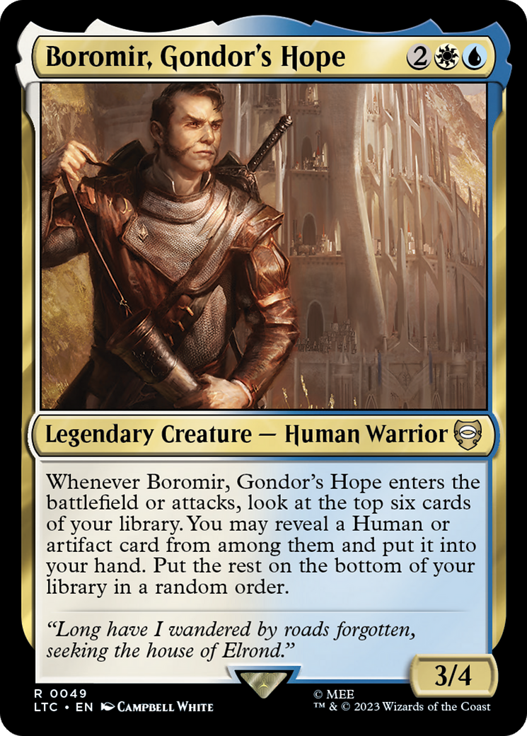 {R} Boromir, Gondor's Hope [The Lord of the Rings: Tales of Middle-Earth Commander][LTC 049]