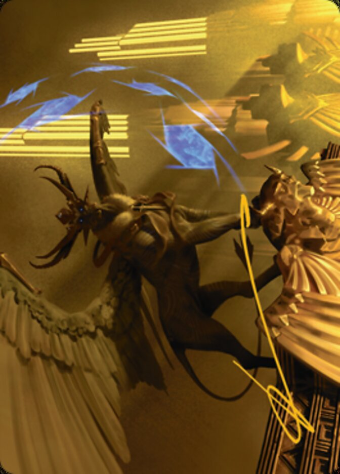 {A} Raffine, Scheming Seer Art Card (Gold-Stamped Signature) [Streets of New Capenna Art Series][GS ASNC 032]