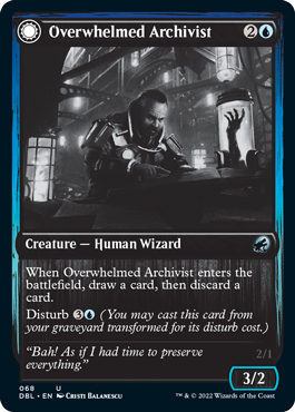 {C} Overwhelmed Archivist // Archive Haunt [Innistrad: Double Feature][DBL 068]