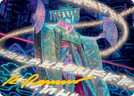 {A} Satsuki, the Living Lore Art Card (Gold-Stamped Signature) [Kamigawa: Neon Dynasty Art Series][GS ANEO 005]