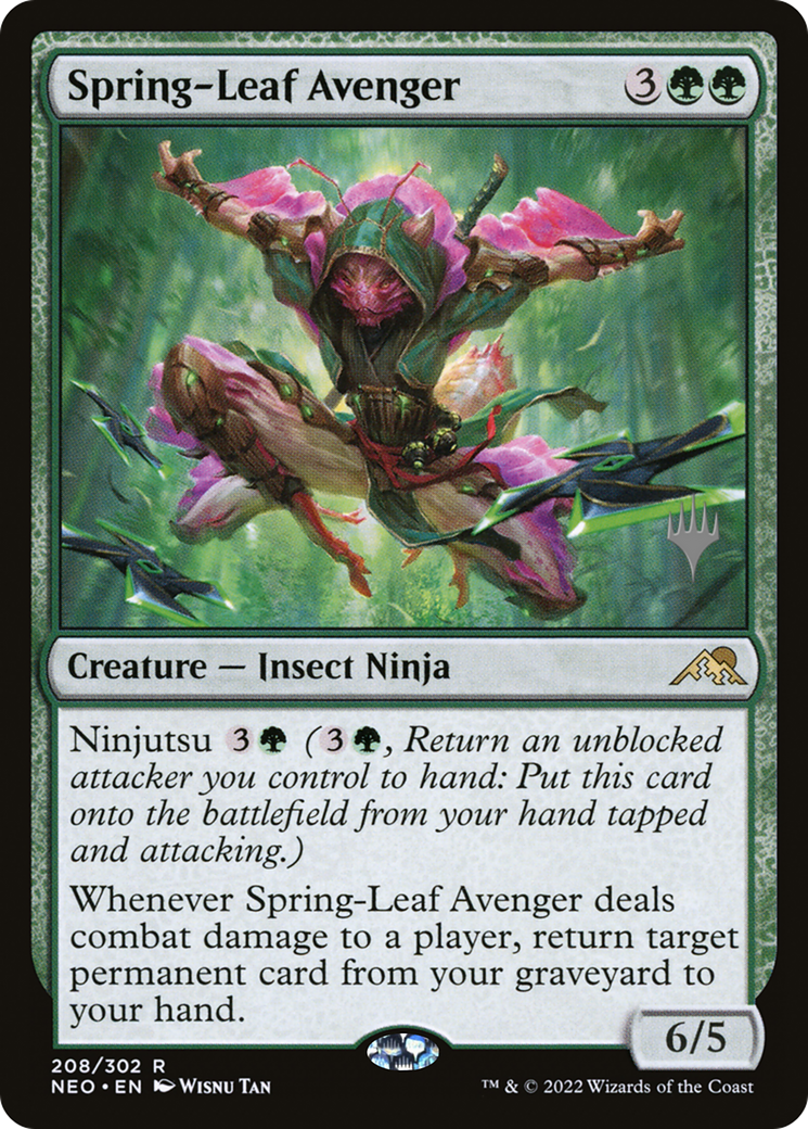 {R} Spring-Leaf Avenger (Promo Pack) [Kamigawa: Neon Dynasty Promos][PP NEO 208]