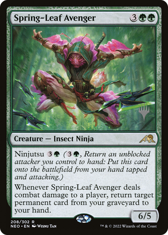 {R} Spring-Leaf Avenger (Promo Pack) [Kamigawa: Neon Dynasty Promos][PP NEO 208]