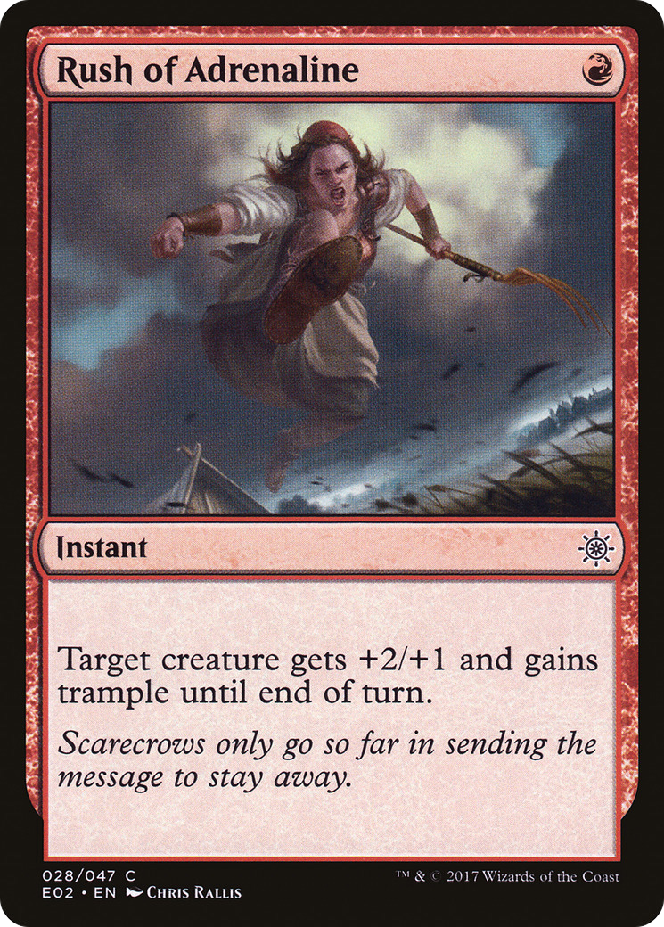 {C} Rush of Adrenaline [Explorers of Ixalan][E02 028]