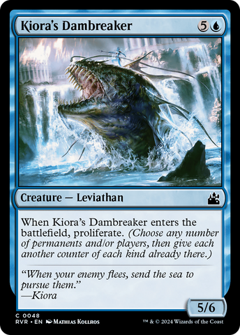 {C} Kiora's Dambreaker [Ravnica Remastered][RVR 048]