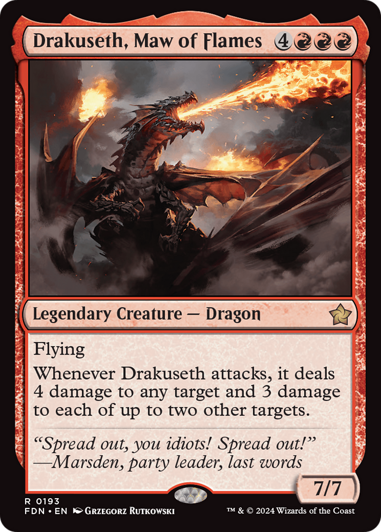 {@R} Drakuseth, Maw of Flames [Foundations][FDN 193]