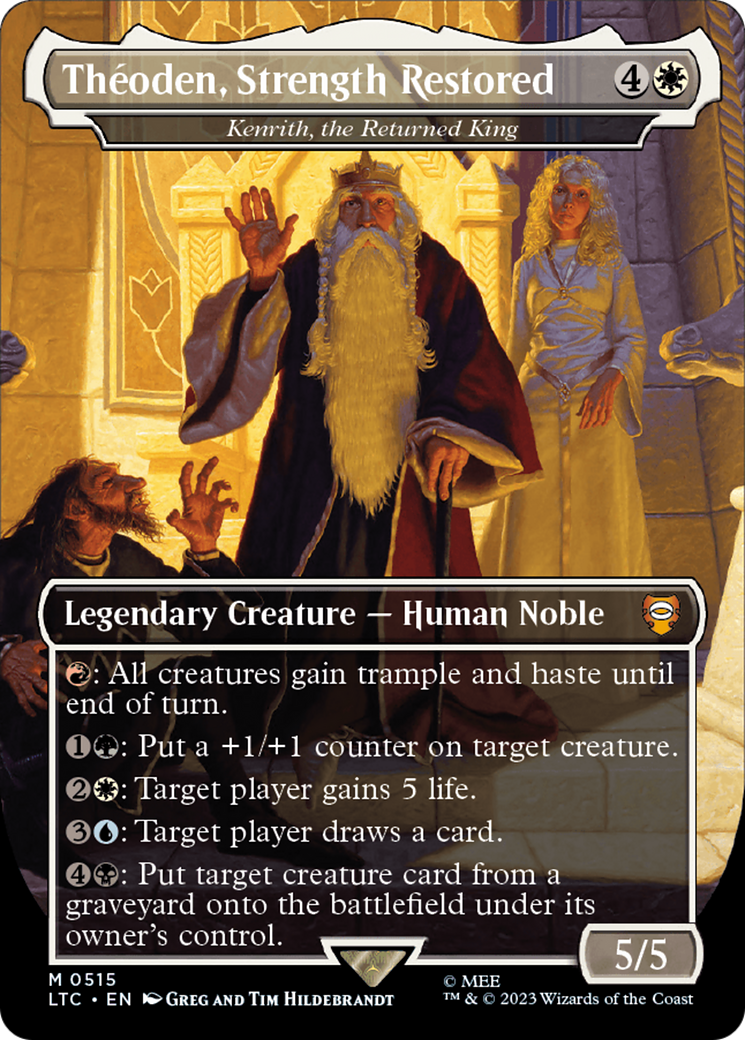 {R} Theoden, Strength Restored - Kenrith, the Returned King (Borderless) [The Lord of the Rings: Tales of Middle-Earth Commander][LTC 515]