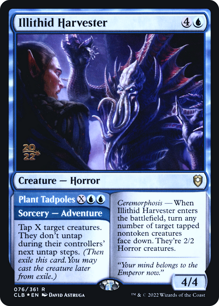 {R} Illithid Harvester // Plant Tadpoles [Commander Legends: Battle for Baldur's Gate Prerelease Promos][PR CLB 076]