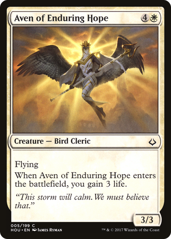 {C} Aven of Enduring Hope [Hour of Devastation][HOU 005]