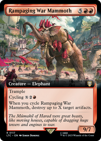 {R} Rampaging War Mammoth (Extended Art) [The Lord of the Rings: Tales of Middle-Earth Commander][LTC 117]