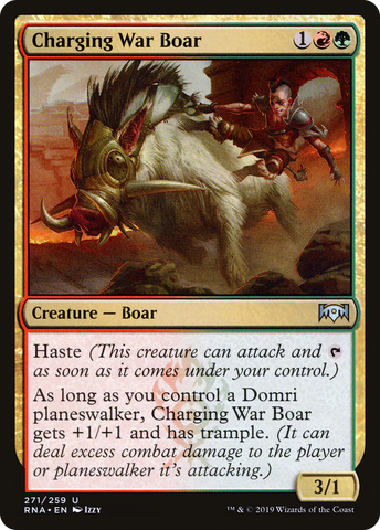 {C} Charging War Boar [Ravnica Allegiance][RNA 271]