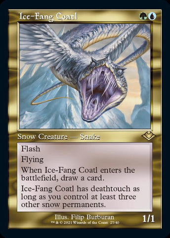 {R} Ice-Fang Coatl (Retro Foil Etched) [Modern Horizons 2][RF ET MH1 027]