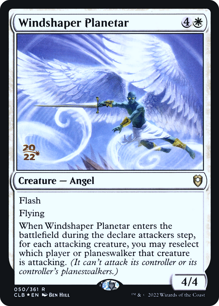 {R} Windshaper Planetar [Commander Legends: Battle for Baldur's Gate Prerelease Promos][PR CLB 050]