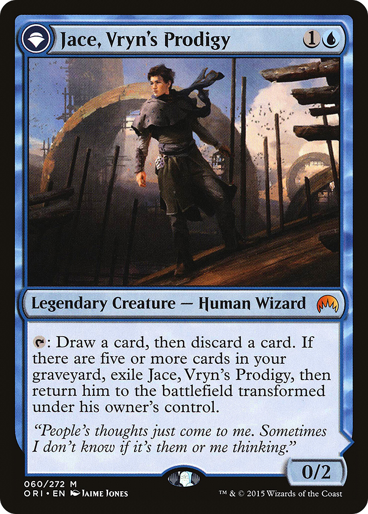 {R} Jace, Vryn's Prodigy // Jace, Telepath Unbound [Magic Origins][ORI 060] - Misty Mountain Games