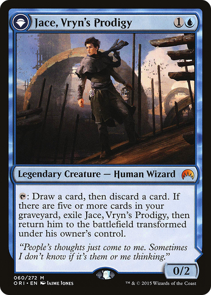 {R} Jace, Vryn's Prodigy // Jace, Telepath Unbound [Magic Origins][ORI 060] - Misty Mountain Games