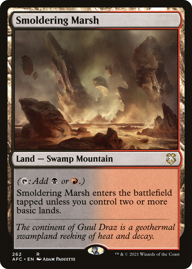 {R} Smoldering Marsh [Dungeons & Dragons: Adventures in the Forgotten Realms Commander][AFC 262]