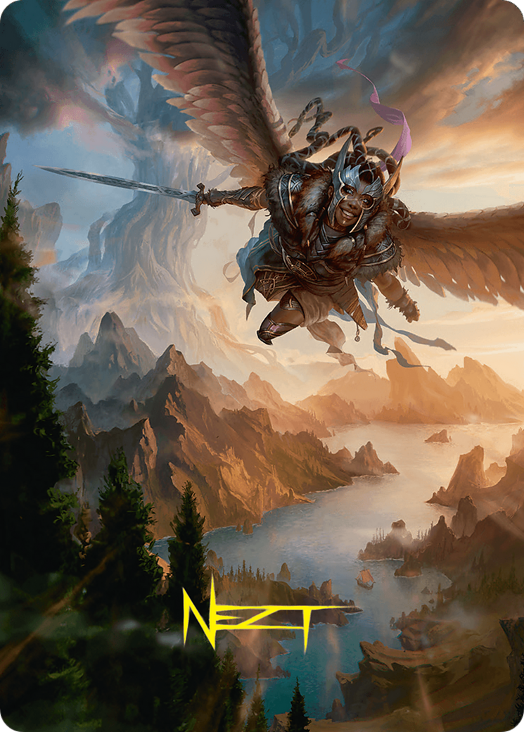 {A} Youthful Valkyrie Art Card (28/54) (Gold-Stamped Signature) [Foundations Art Series][GS AFDN 028]