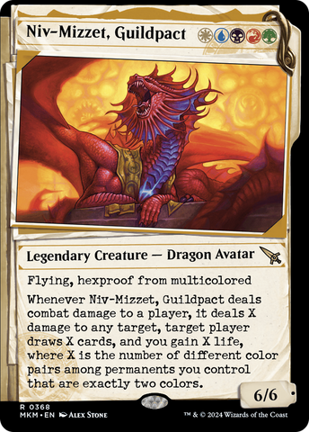 {@R} Niv-Mizzet, Guildpact (Showcase) (368) [Murders at Karlov Manor][MKM 368]