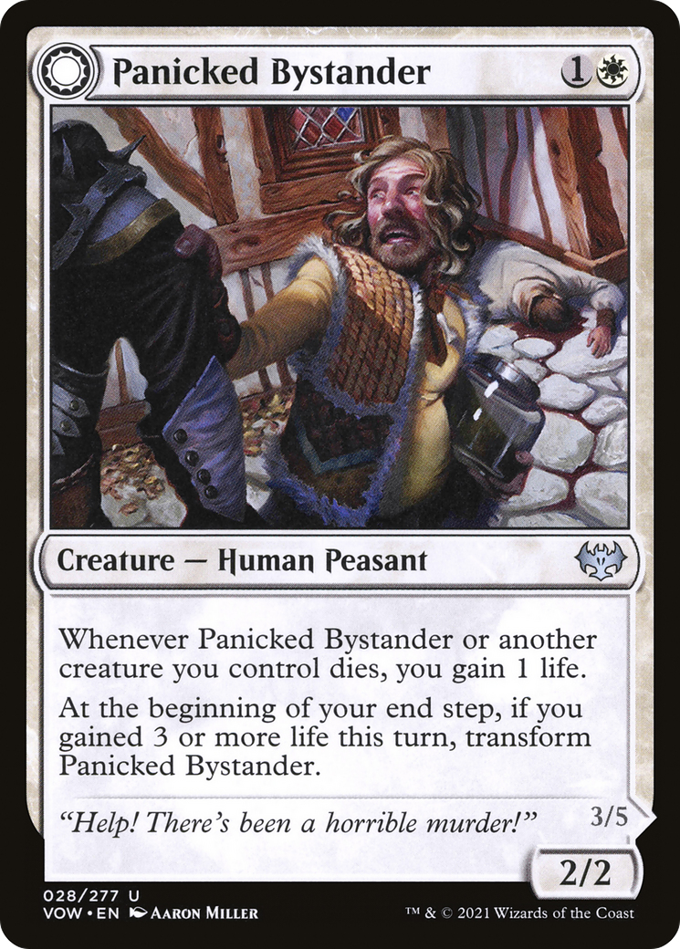 {C} Panicked Bystander // Cackling Culprit [Innistrad: Crimson Vow][VOW 028]