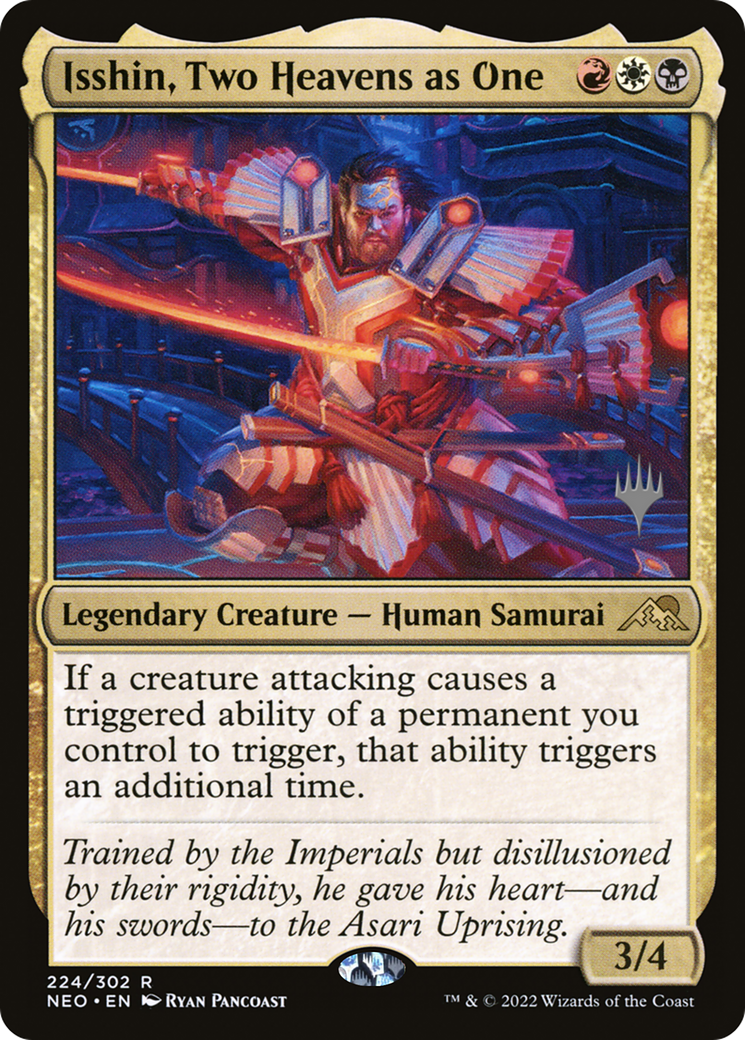 {R} Isshin, Two Heavens as One (Promo Pack) [Kamigawa: Neon Dynasty Promos][PP NEO 224]