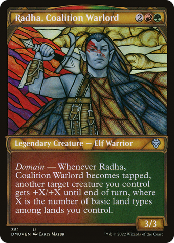 {C} Radha, Coalition Warlord (Showcase Textured) [Dominaria United][DMU 351]