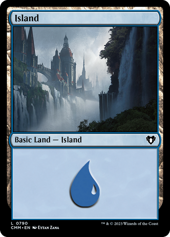{B} Island (790) [Commander Masters][CMM 790]