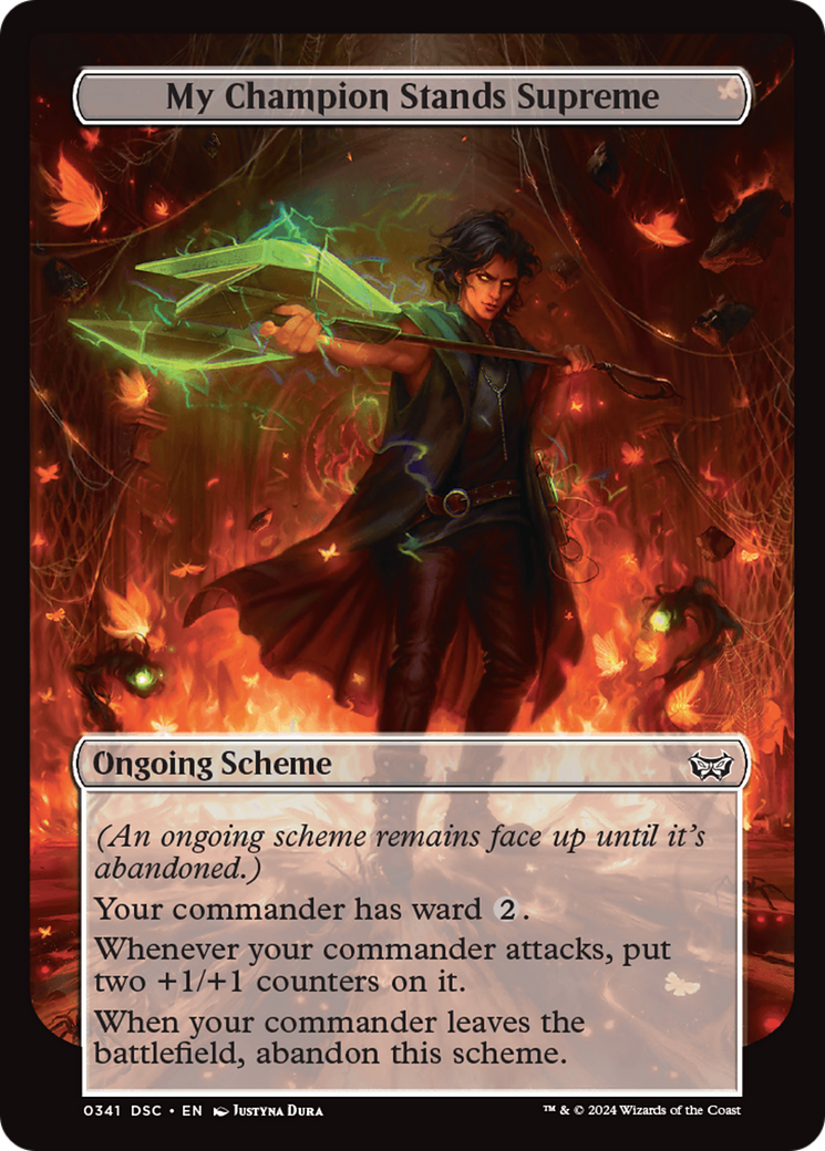 {C} My Champion Stands Supreme (Full Art) [Duskmourn: House of Horror Commander][DSC 341]