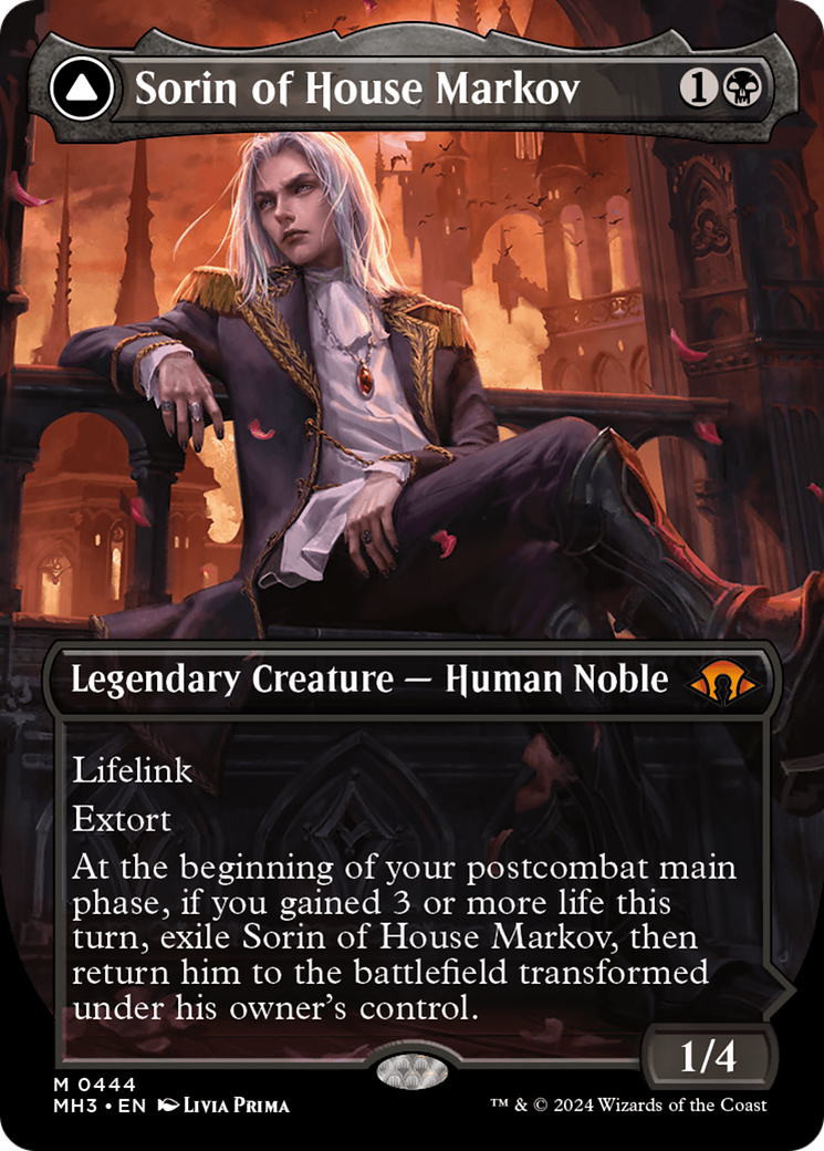 {R} Sorin of House Markov // Sorin, Ravenous Neonate (Borderless) [Modern Horizons 3][MH3 444]