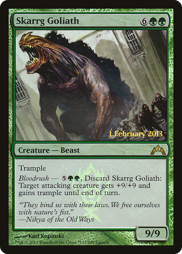 {R} Skarrg Goliath (Launch) [Gatecrash Prerelease Promos][PR GTC 133] - Misty Mountain Games