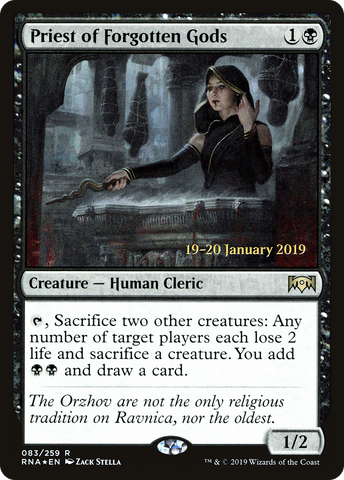 {R} Priest of Forgotten Gods [Ravnica Allegiance Prerelease Promos][PR RNA 083]