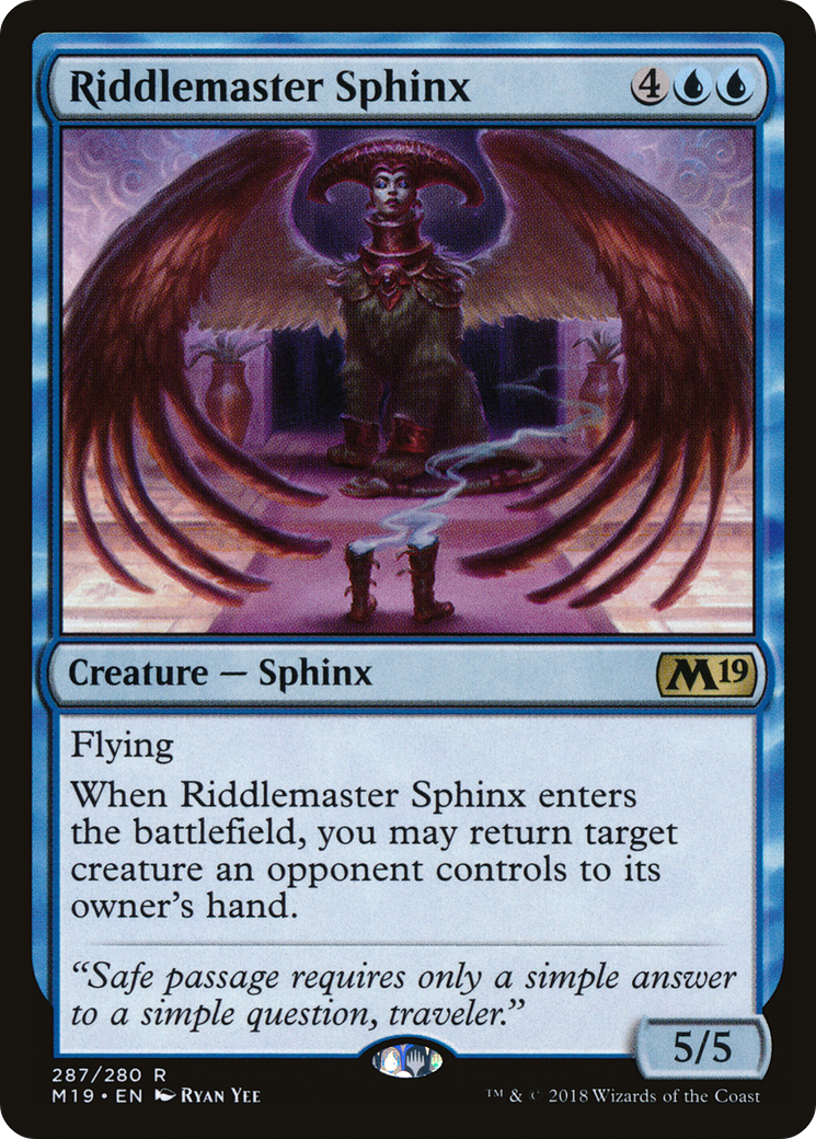{R} Riddlemaster Sphinx [Core Set 2019][M19 287] - Misty Mountain Games
