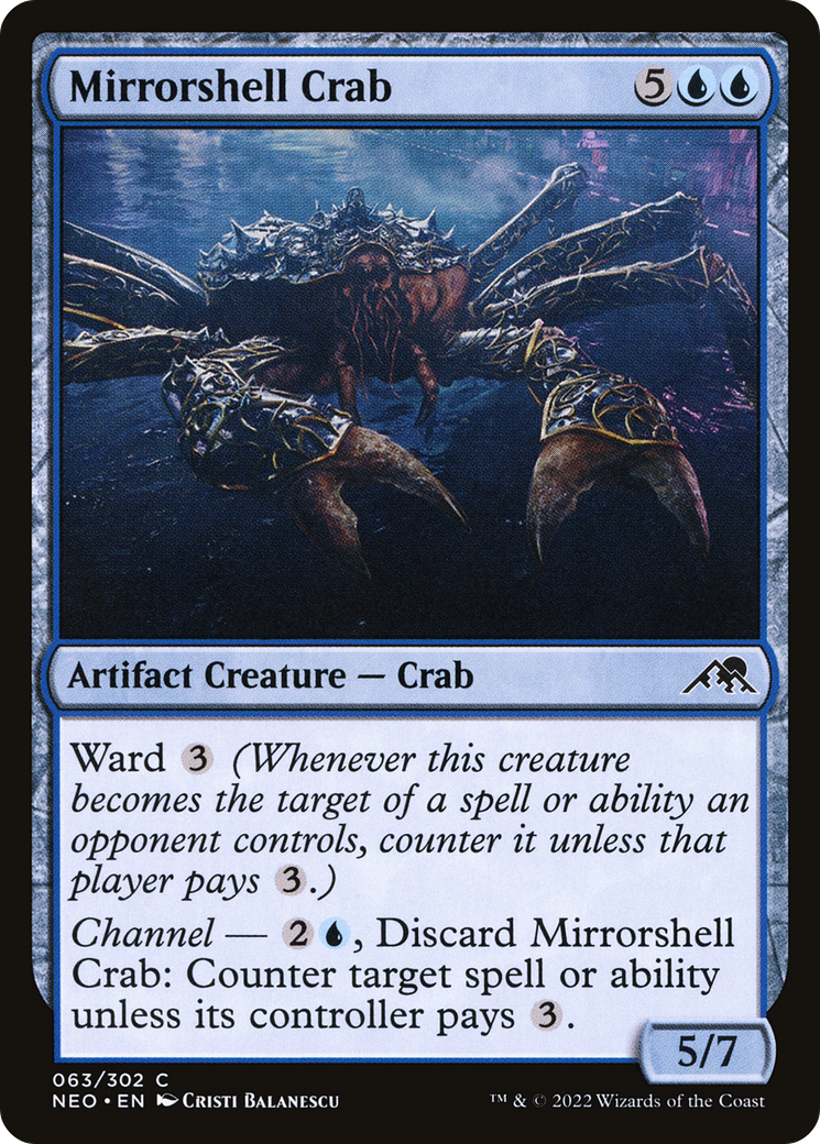 {C} Mirrorshell Crab [Kamigawa: Neon Dynasty][NEO 063]