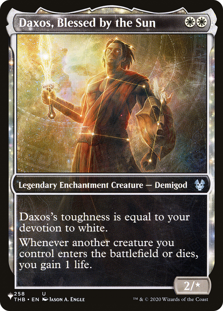 Daxos, Blessed by the Sun (Showcase) [LIST 258/254] : (enchantment, Showcase)