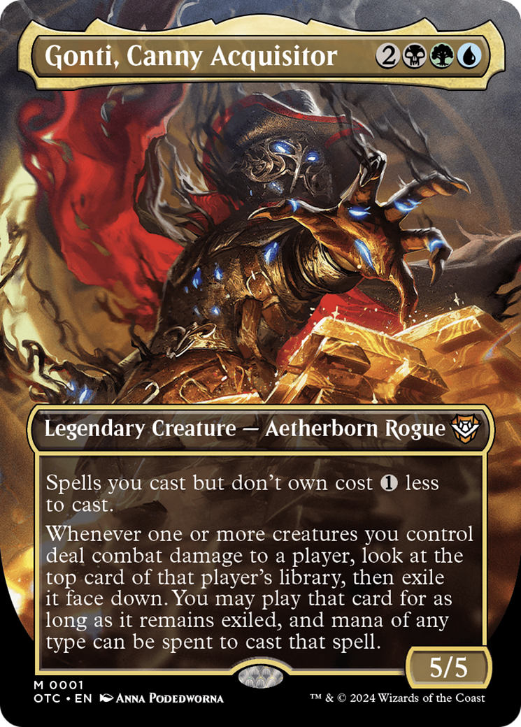 {R} Gonti, Canny Acquisitor (Borderless) [Outlaws of Thunder Junction Commander][OTC 001]