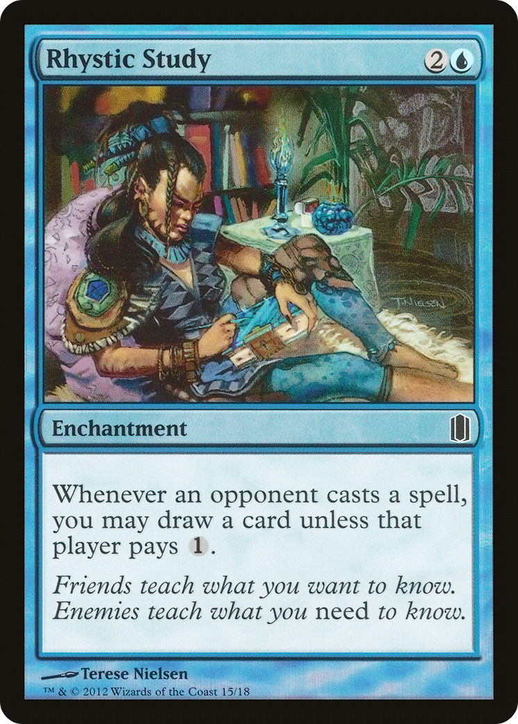 {C} Rhystic Study [Commander's Arsenal][CM1 015] - Misty Mountain Games