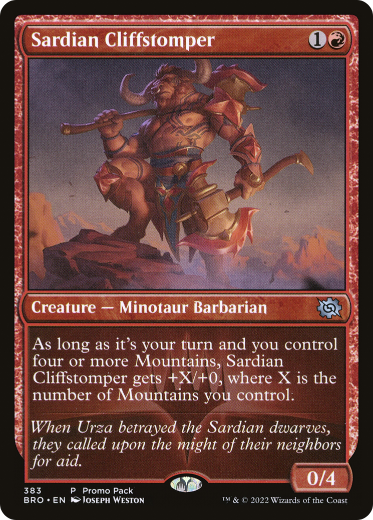 {C} Sardian Cliffstomper [The Brothers' War: Promo Pack][PP BRO 383]