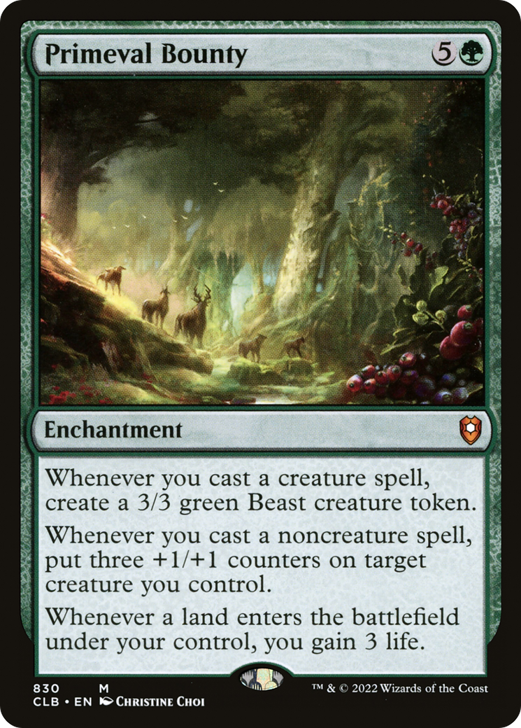 {R} Primeval Bounty [Commander Legends: Battle for Baldur's Gate][CLB 830]