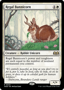 {@R} Regal Bunnicorn [Wilds of Eldraine][WOE 025]
