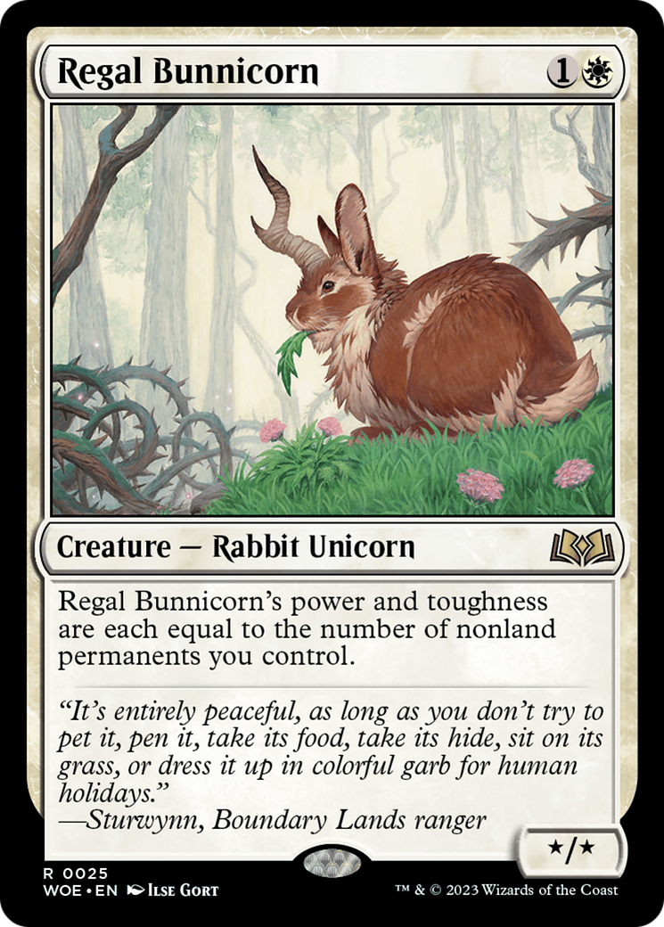 {@R} Regal Bunnicorn [Wilds of Eldraine][WOE 025]