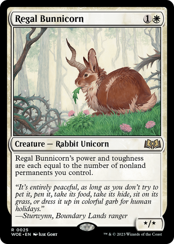 {@R} Regal Bunnicorn [Wilds of Eldraine][WOE 025]