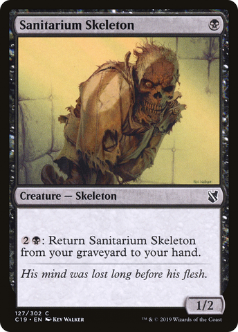 {C} Sanitarium Skeleton [Commander 2019][C19 127]