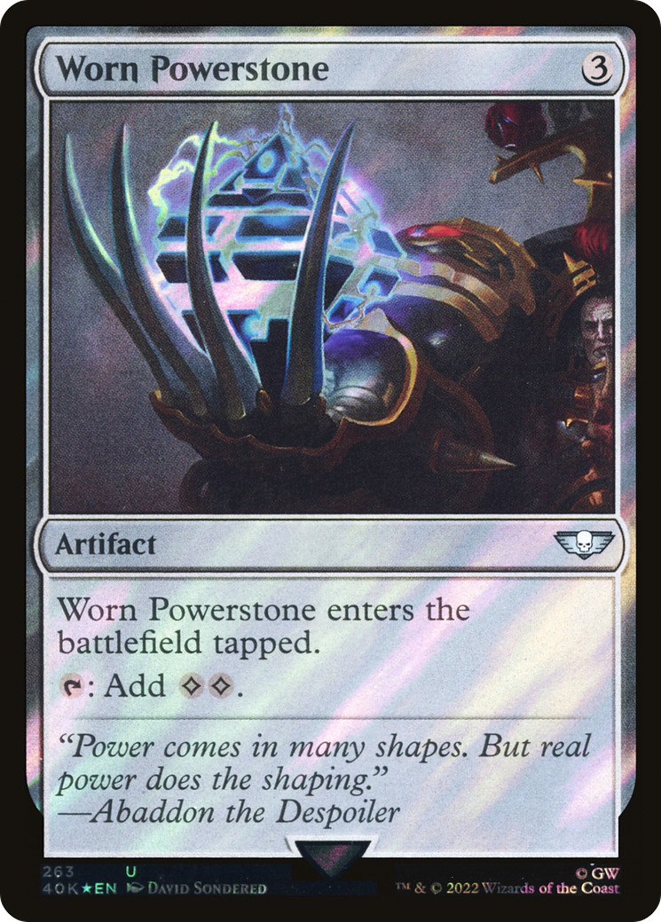 {C} Worn Powerstone (Surge Foil) [Universes Beyond: Warhammer 40,000][SF 40K 263]